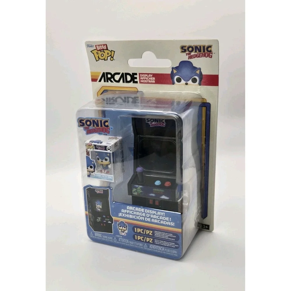 Funko Sonic The Hedgehog Bitty Pop With Arcade Display Case Collectible New